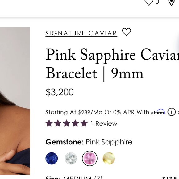 Pink Sapphire Caviar Bracelet | 9mm from Lagos Sz 7 - Picture 11 of 11